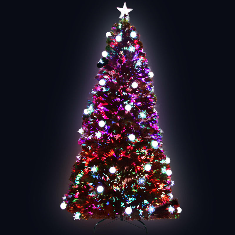 1.8M 6FT LED Christmas Tree Optic Fiber Xmas Multi Colour Lights