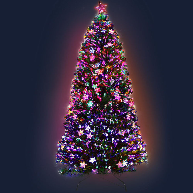 2.1M 7FT LED Christmas Tree Xmas Optic Fiber Multi Colour Lights