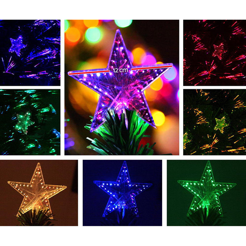 2.1M 7FT LED Christmas Tree Xmas Optic Fiber Multi Colour Lights