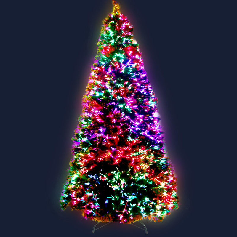 2.1M 7FT LED Christmas Tree Optic Fiber Xmas Multi Colour Lights