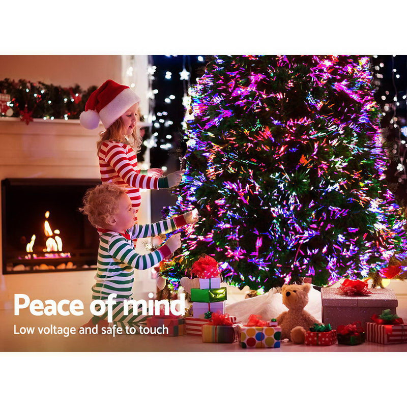 2.1M 7FT LED Christmas Tree Optic Fiber Xmas Multi Colour Lights