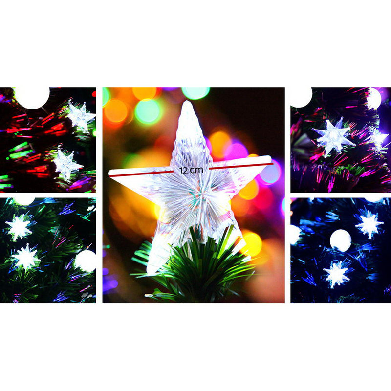 2.1M 7FT LED Christmas Tree Optic Fiber Xmas Multi Colour Lights