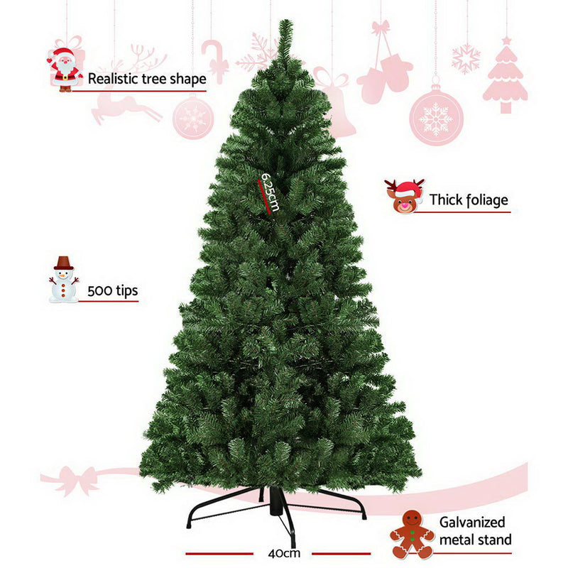 1.8M 6FT Christmas Tree Xmas Decoration Home Decor 500 Tips Green