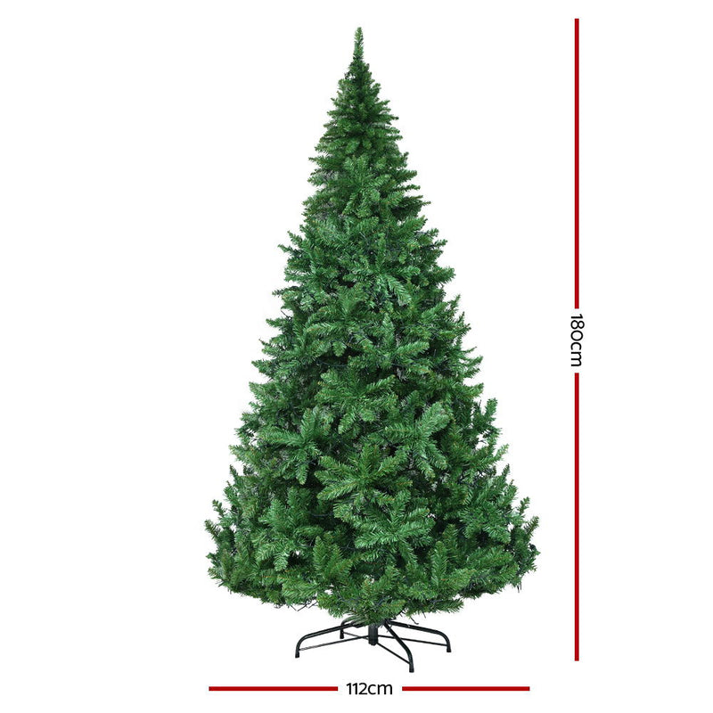 1.8M 6FT Christmas Tree 874 LED Lights 874 Tips Warm White Green