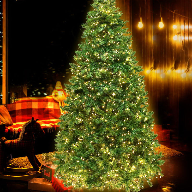 1.8M 6FT Christmas Tree 874 LED Lights 874 Tips Warm White Green