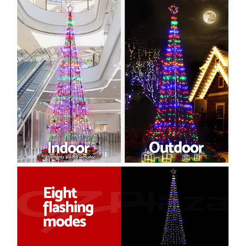 5M LED Christmas Tree Optic Fiber Lights 750pc LED Multi Colour