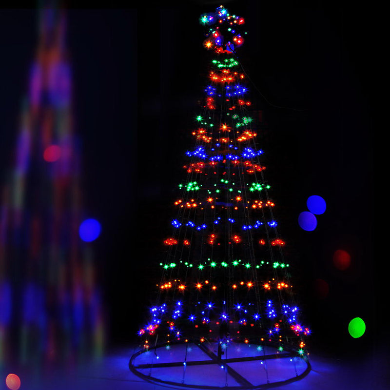 2.1M LED Christmas Tree Lights Solar Xmas Multi Colour Optic Fiber