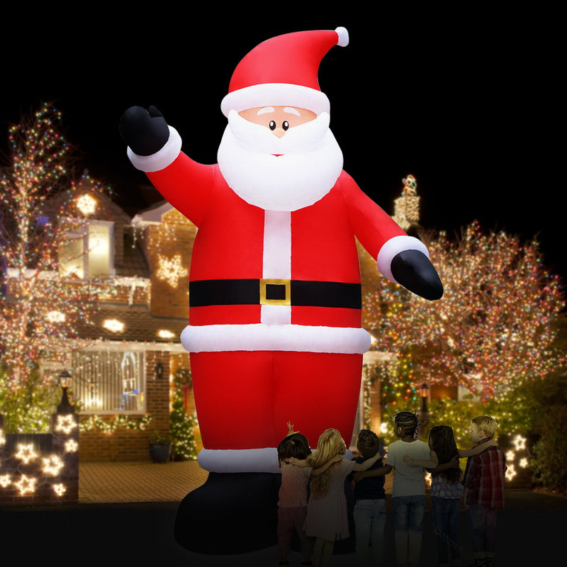 5M Christmas Inflatable Santa Decorations Outdoor Air-Power Light