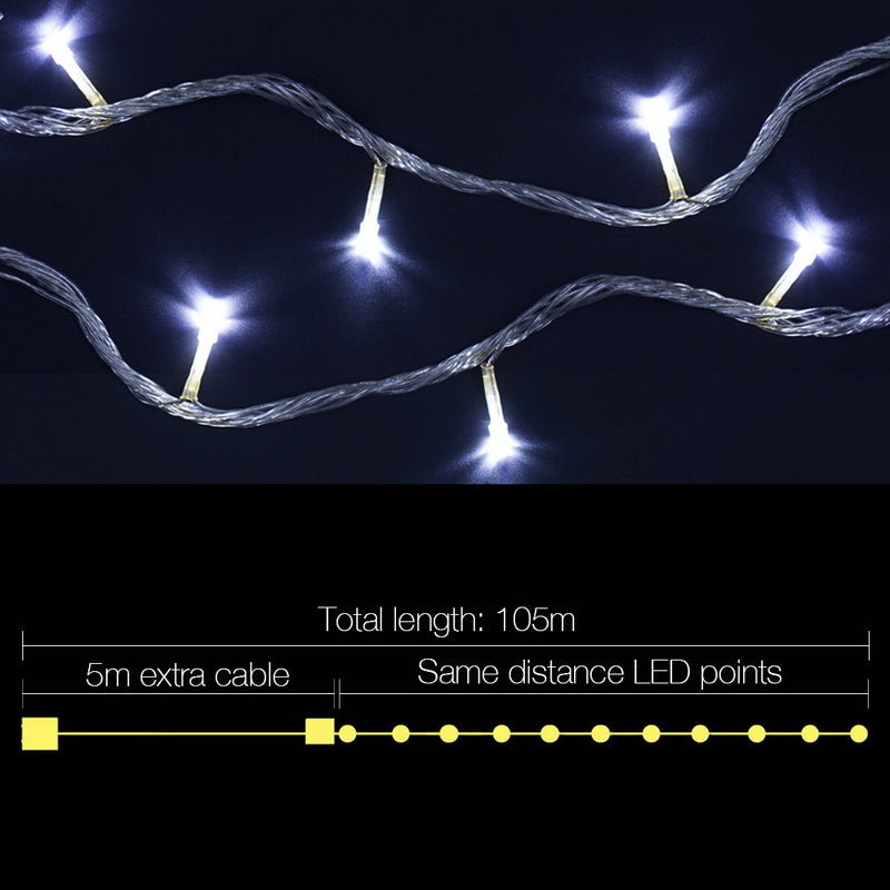 100M Christmas String Lights 500LED Party Wedding Outdoor Garden