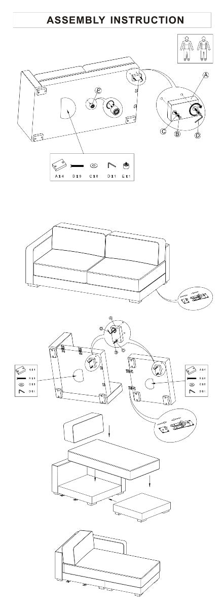 Renior Corner Sofa 3 Seater with Chaise