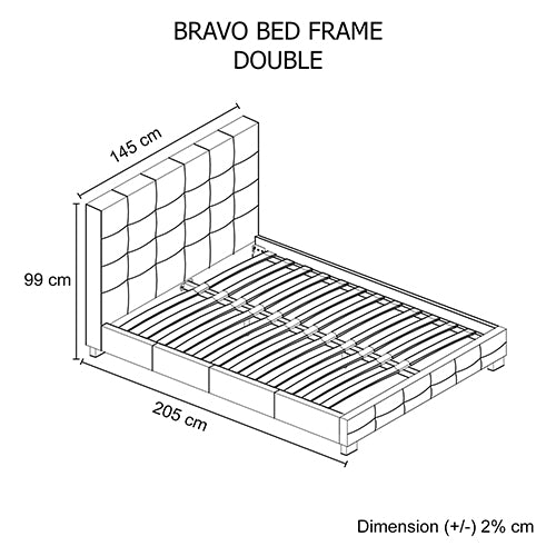 Bravo Bedframe Double size Black