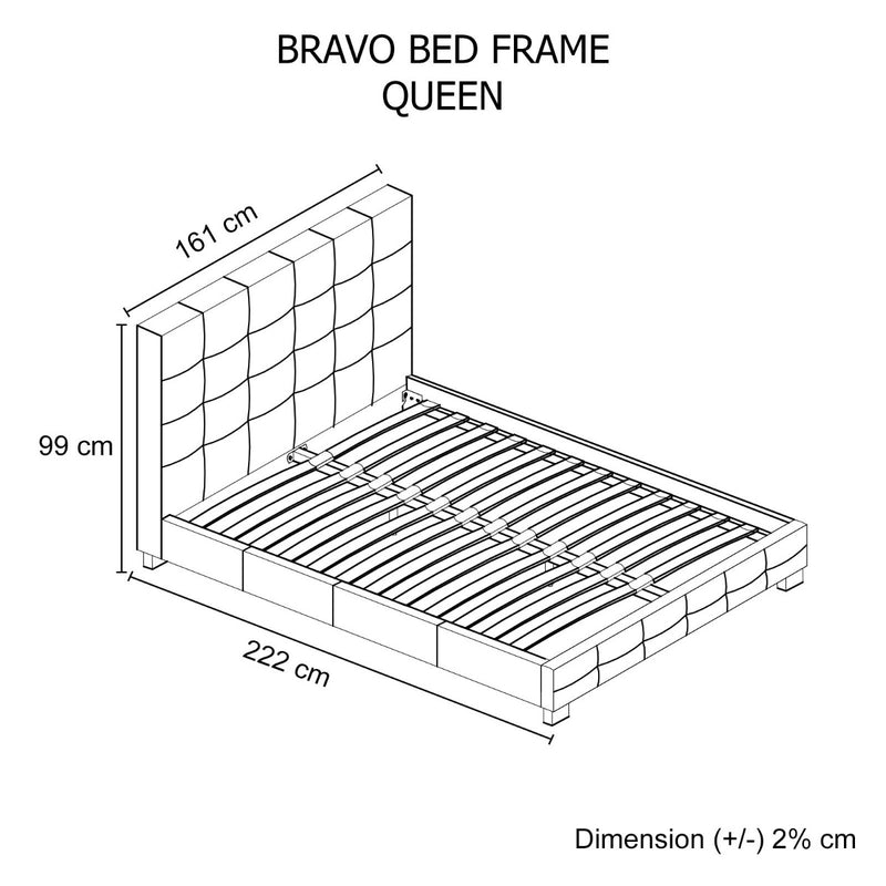 Bravo Bedframe Queen Size