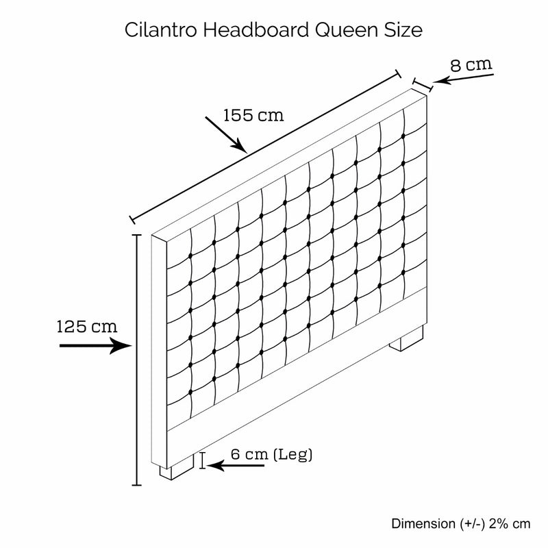 Cilantro Queen Charcoal Headboard