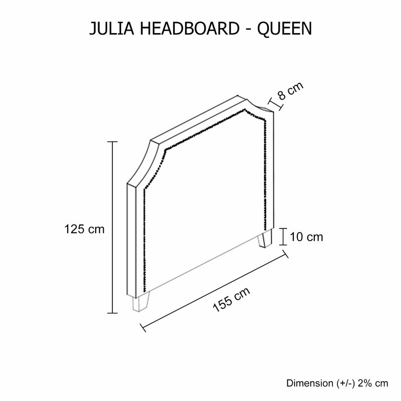 Julia Queen Headboard White