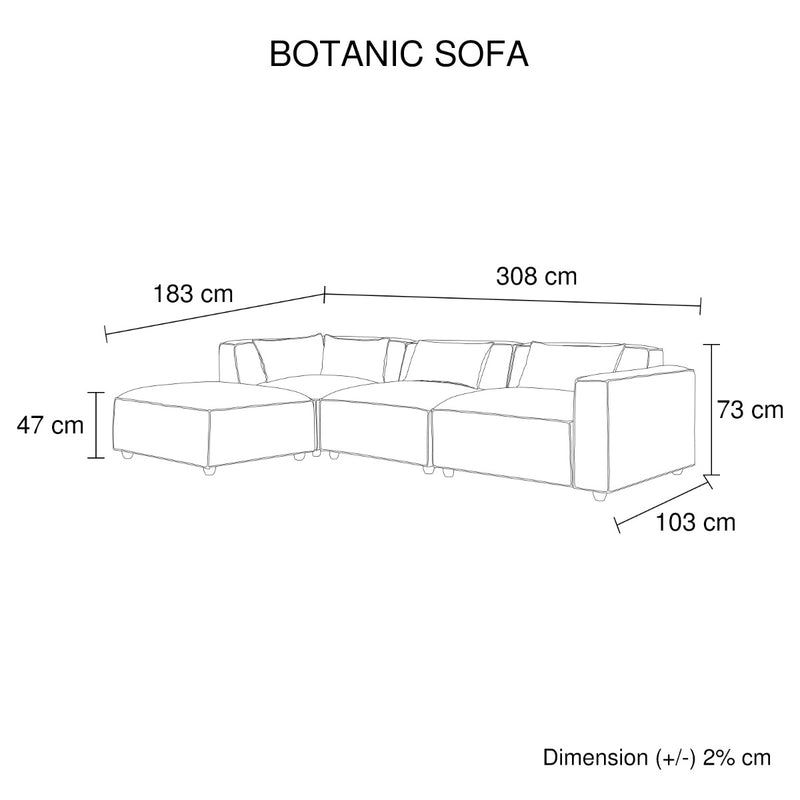 Botanic Sofa Set Sky Blue