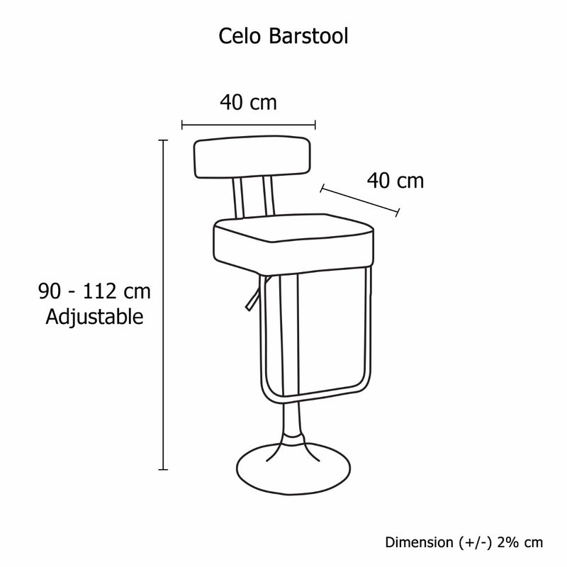 2 x CELO BARSTOOL WHITE