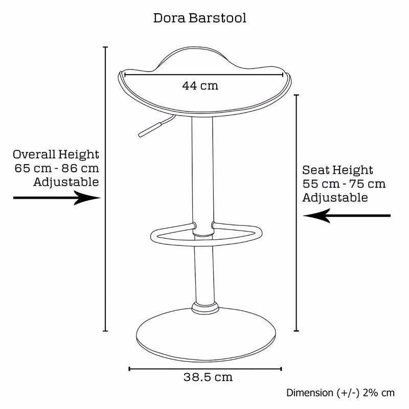 2x DORA BARSTOOL RED