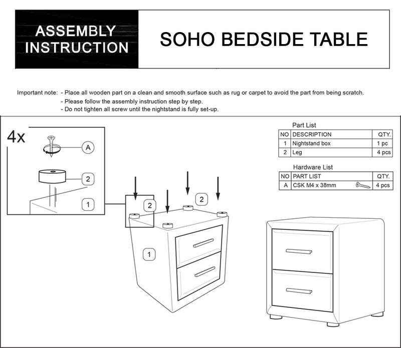 Soho Bedside Table