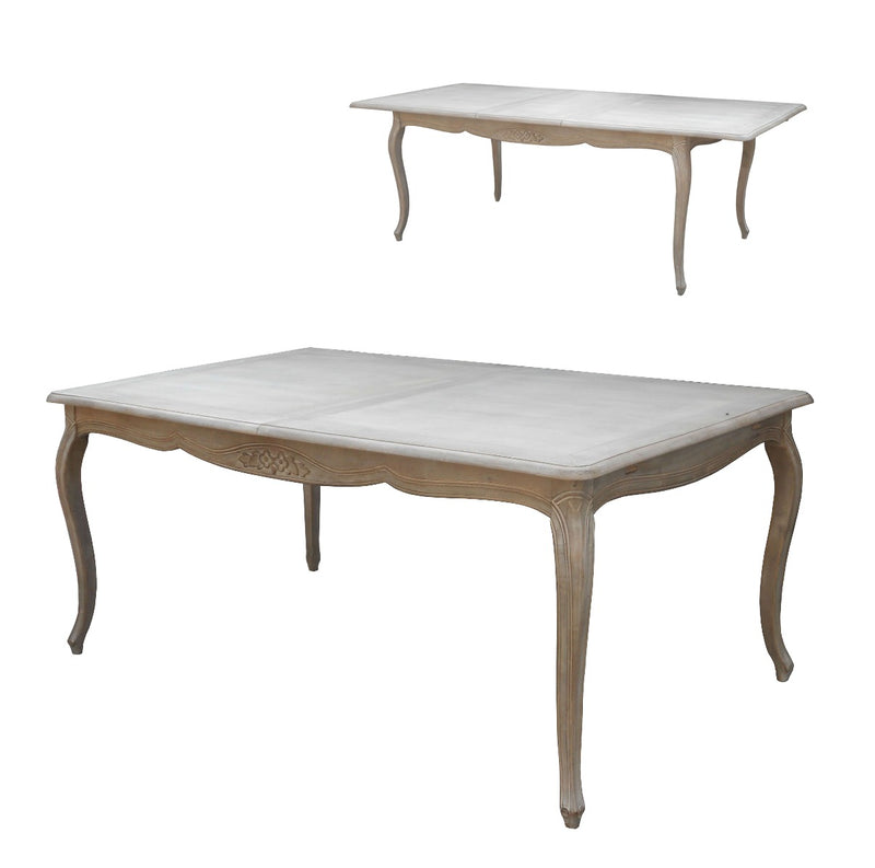 Wash White Louis XV Extension Table