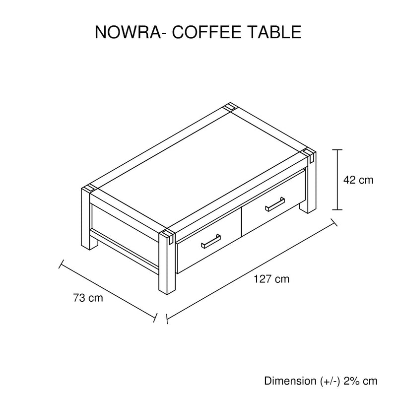 NOWRA 2 Drawer Coffee Table