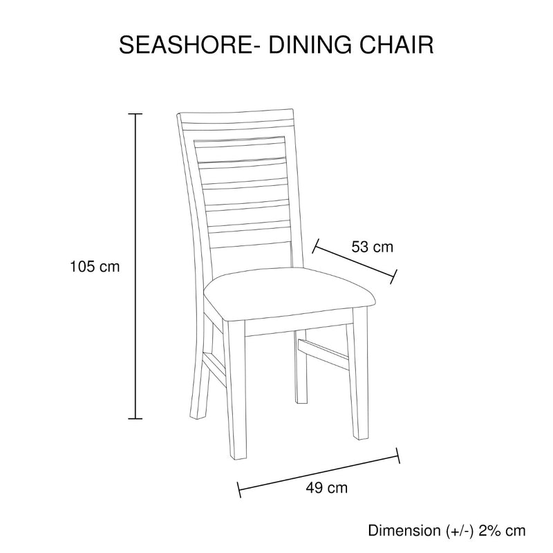 Seashore Dining Chair Fabric Seat