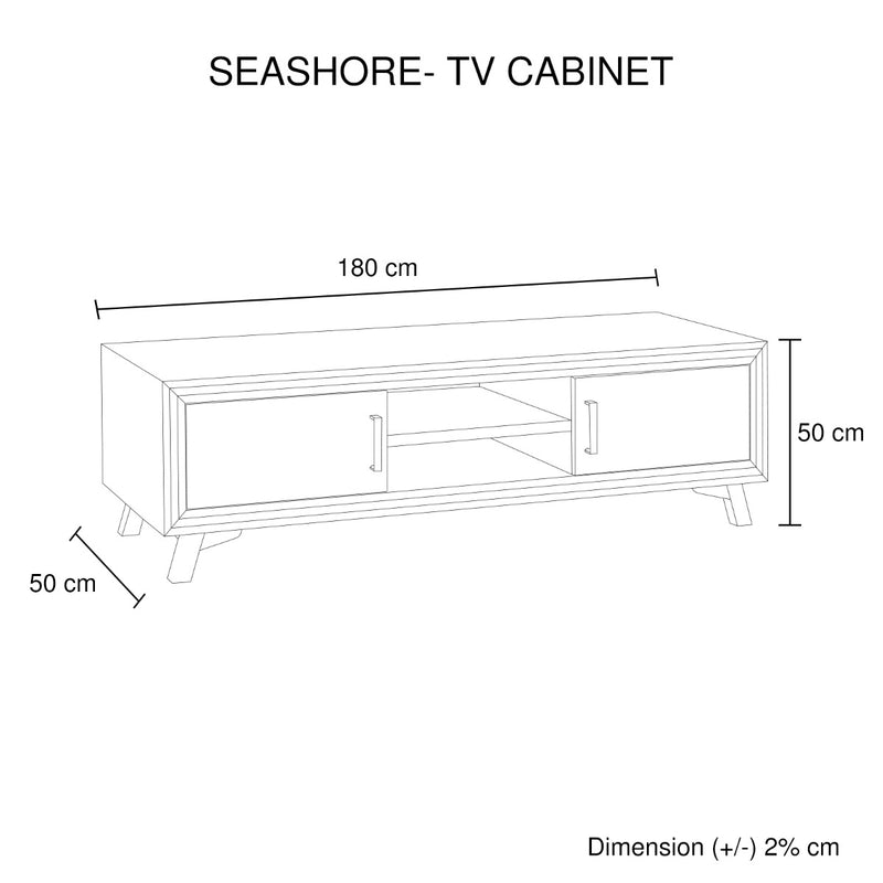 Seashore TV Unit 180- 2 Doors