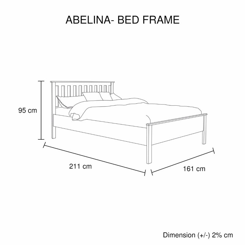 Abelina Queen Bed Mellow White