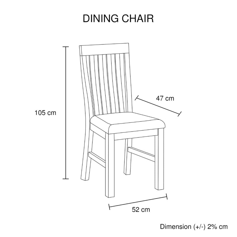 2x Java Dining Chair Oak