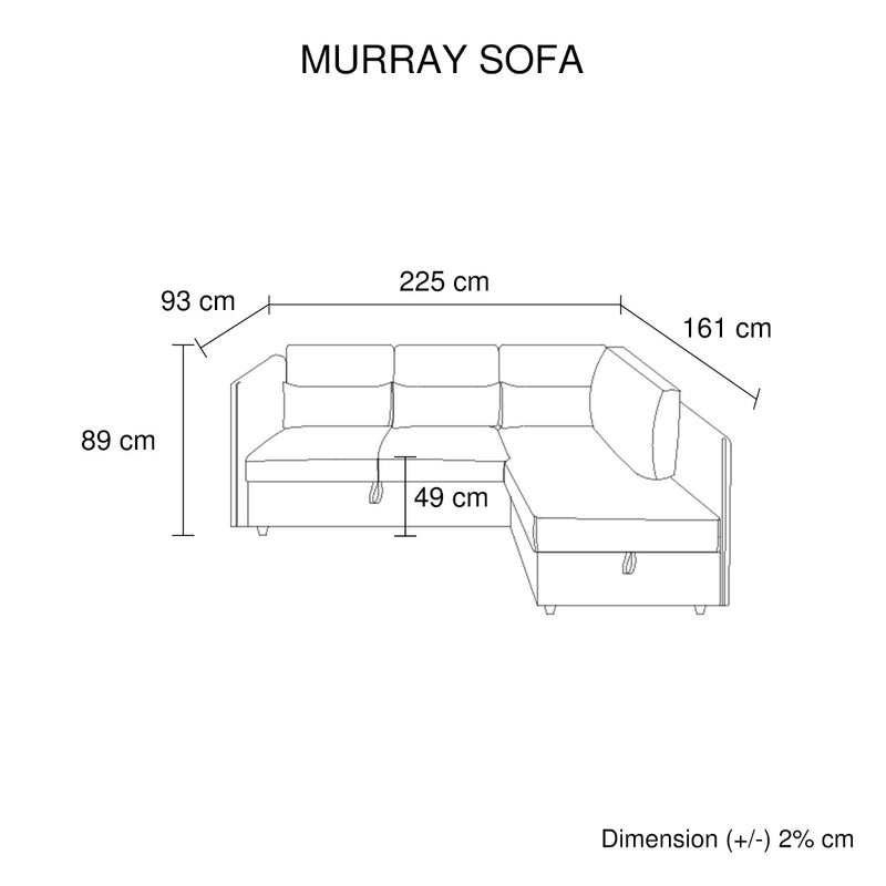 Murray Corner Sofa Bed Grey