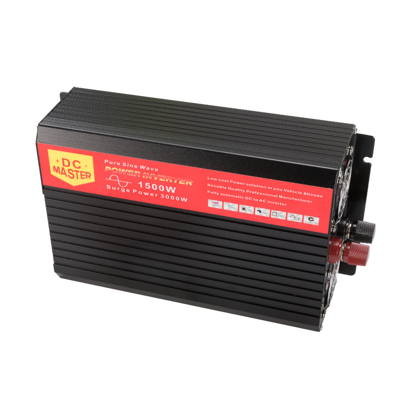 Pure Sine Wave 1500W Max 3000W 12V-230V Power Inverter Car Caravan Camping Boat