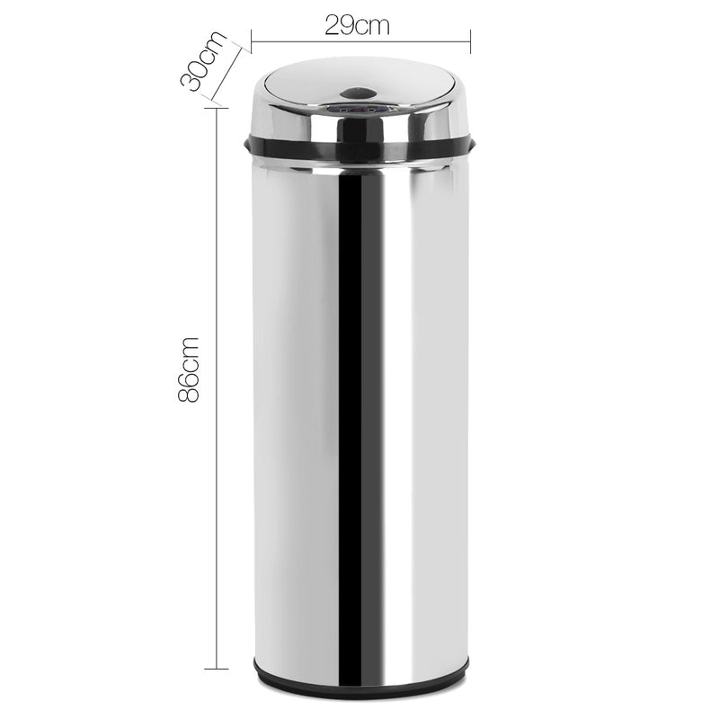 50L Stainless Steel Motion Sensor Rubbish Bin