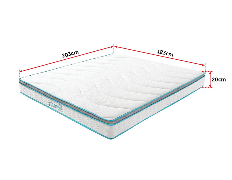 Palermo King 20cm Memory Foam and Innerspring Hybrid Mattress