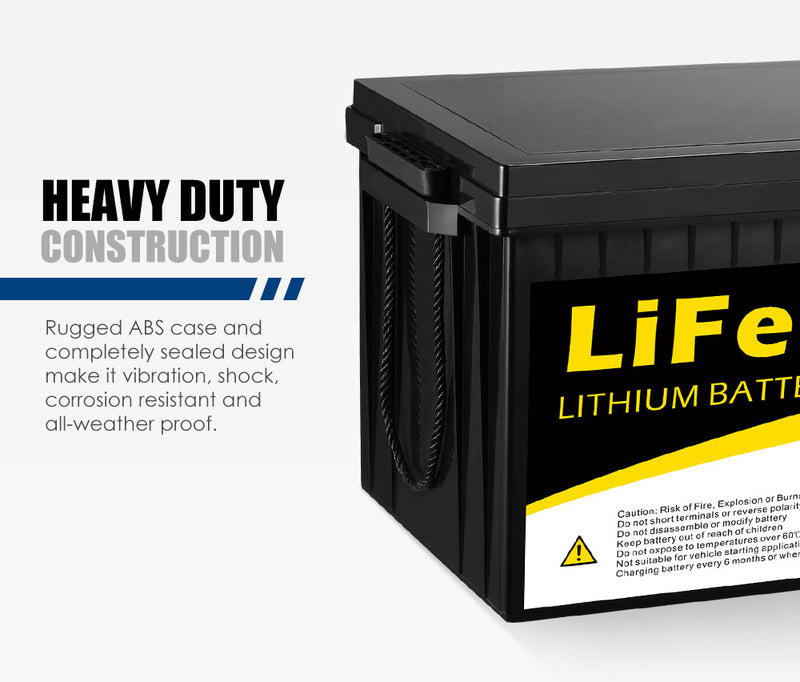 12V 200Ah Lithium Battery LiFePO4 Phosphate Deep Cycle AGM Rechargeable Replace