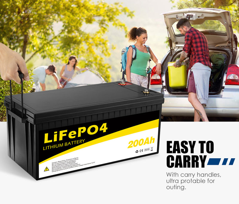 12V 200Ah Lithium Battery LiFePO4 Phosphate Deep Cycle AGM Rechargeable Replace