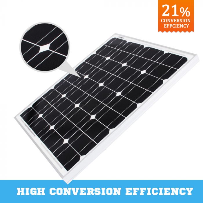 12V 60W Solar Panel Kit Home Generator Caravan Camping Power Mono Charging