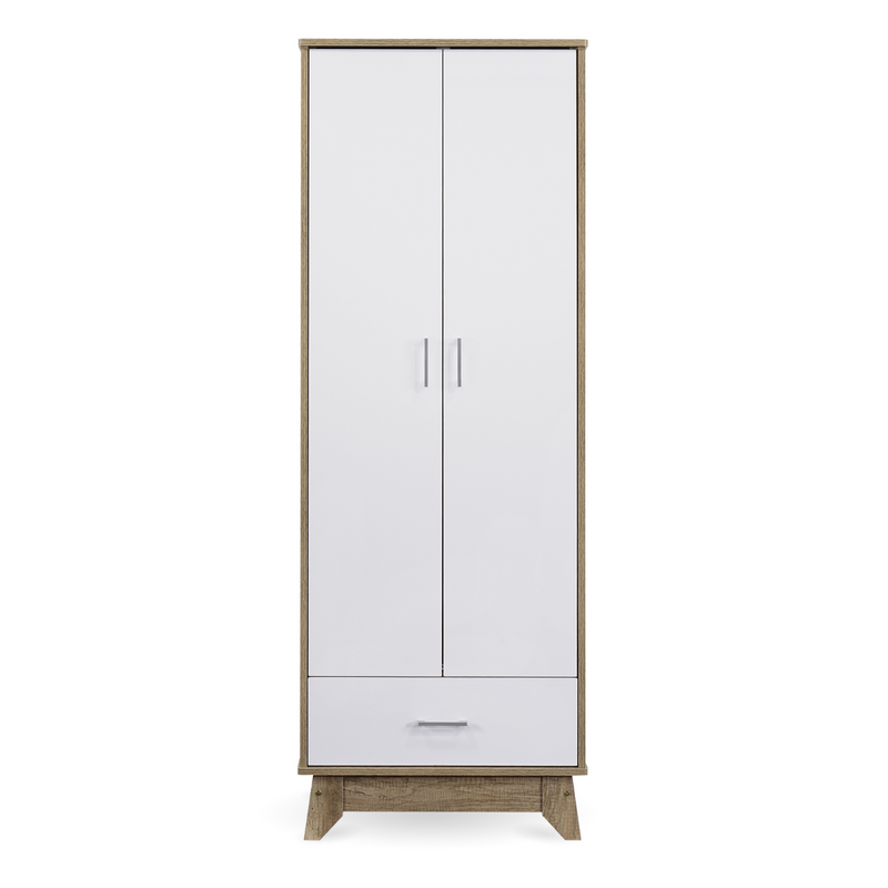 2 Door Wardrobe w/ Drawer Oak